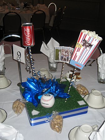 Sports Themed Birthday Party on Baseball Party Centerpieces