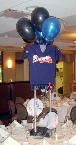Tall Baseball Jersey Centerpiece Using a sports jersey or Tshirt as a 